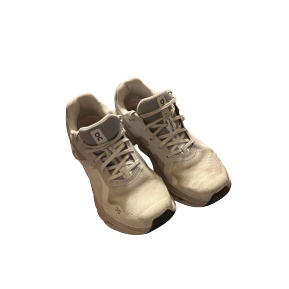 On Cloudrunner Womens Athletic Running Shoes Size 7.5 White & Gray Mesh Light - Picture 1 of 9